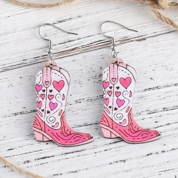 NEW Cowgirl Boots dangle Earrings - Boutique - Picture 4 of 4